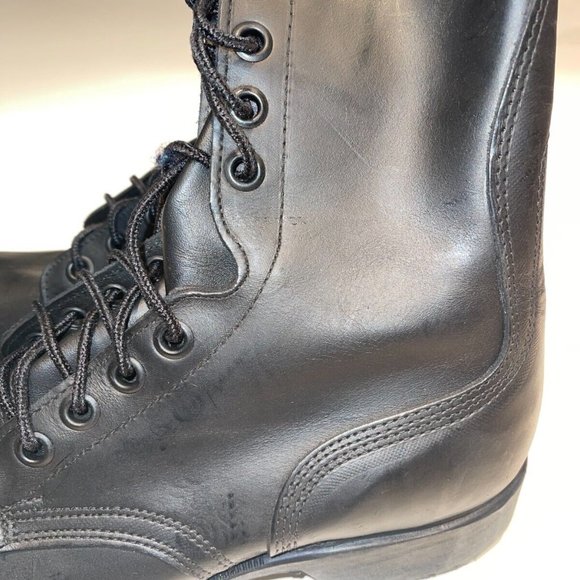 NEW 1976 RO-SEARCH BLACK COMBAT MILITARY BOOTS USN ARMY USMC TACTICAL SOLES 6.5R main image 7